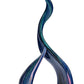 19" Blue and Green Murano Glass Modern Abstract Tabletop Sculpture