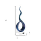19" Blue and Green Murano Glass Modern Abstract Tabletop Sculpture