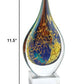12" Blue and Yellow Murano Glass Modern Abstract Tabletop Sculpture