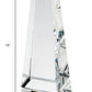 12" Clear Crystal Obelisk Statue