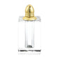 Set of Two Clear And Gold Crystal Pepper Shakers