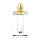 Set of Two Clear And Gold Crystal Pepper Shakers