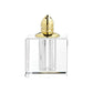 Set of Two Clear And Gold Crystal Pepper Shakers