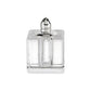 Set of Two Clear And Silver Crystal Pepper Shakers