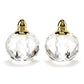 Set of Two Clear And Gold Crystal Geometric Pepper Shakers