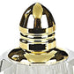 Set of Two Clear And Gold Crystal Geometric Pepper Shakers