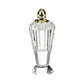 Set of Two Clear And Gold Crystal Geometric Pepper Shakers