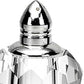 Set of Two Clear And Silver Crystal Geometric Pepper Shakers