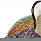 10" Gold Blue Green White Murano Glass Conch Shell Tabletop Sculpture