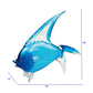 16" Blue Murano Glass Fish Figurine Tabletop Sculpture