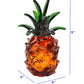 9" Orange Murano Glass Pineapple Statue Tabletop Sculpture