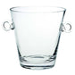 9" Clear Mouth Blown Crystal Ice Bucket