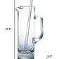 13" Clear Lead Free Crystal Martini Pitcher And Stirrer
