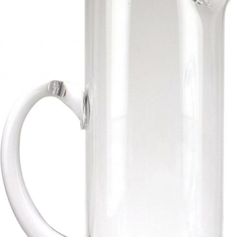 12" Clear Mouth Blown Lead Free Crystal Glass Pitcher