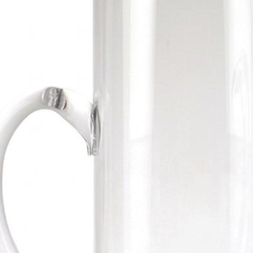 10" Clear Mouth Blown Lead Free Crystal Glass Pitcher