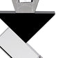Black Crystal Geometric Tabletop Pillar Candle Holders