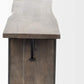 Rectangular Indian Mango Woodbrown Tone Finish W Metal Cladding On The Base Dining Bench