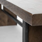 Rectangular Indian Mango Woodbrown Tone Finish W Metal Cladding On The Base Dining Bench