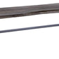 Rectangular Indian Mango Woodbrown Tone Finish W Metal Cladding On The Base Dining Bench