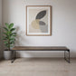 Rectangular Mango Woodmedium Brown Top And Black Iron Base Accent Bench