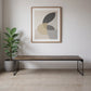 Rectangular Mango Woodmedium Brown Top And Black Iron Base Accent Bench