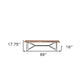 66" Brown and Black Distressed Live Edge Solid Wood Dining Bench