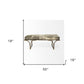 55" Gray and Antiqued Brass Faux Fur Upholstery Bench