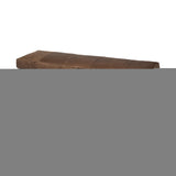 55" Brown and Black Genuine Leather Upholstery Bench