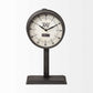 16" Black Metal Table Clock