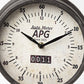 16" Black Metal Table Clock