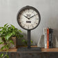 16" Black Metal Table Clock