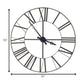 50" Circle Black Metal Skeleton Wall Clock
