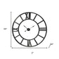 54" Round Xl Industrial Style Wall Clock With Open Face Desing
