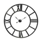 54" Round Xl Industrial Style Wall Clock With Open Face Desing