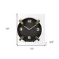 10" Black Stainless Steel Table Clock