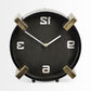 10" Black Stainless Steel Table Clock