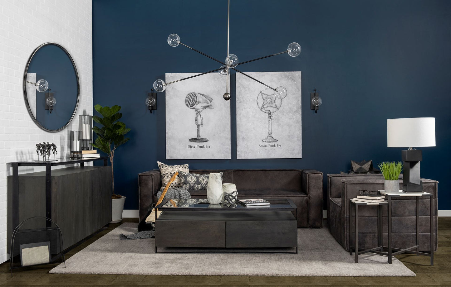 30" Clear And Black Glass Rectangular Coffee Table With Four Drawers And Shelf