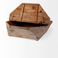 49" Natural Wood Octagon Distressed Lift Top Abstract Coffee Table