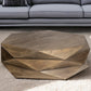 48" Brown Wood Hexagon Coffee Table
