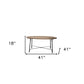Set of Two Brown and Black Solid Wood and Iron Round Nested Coffee Tables