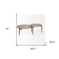 Set of Two Brown Solid Wood Round Nested Coffee Tables