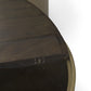 Brown Wood Round Nested Coffee Tables