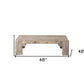 48" Natural Wood Distressed Coffee Table