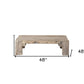 48" Natural Wood Distressed Coffee Table