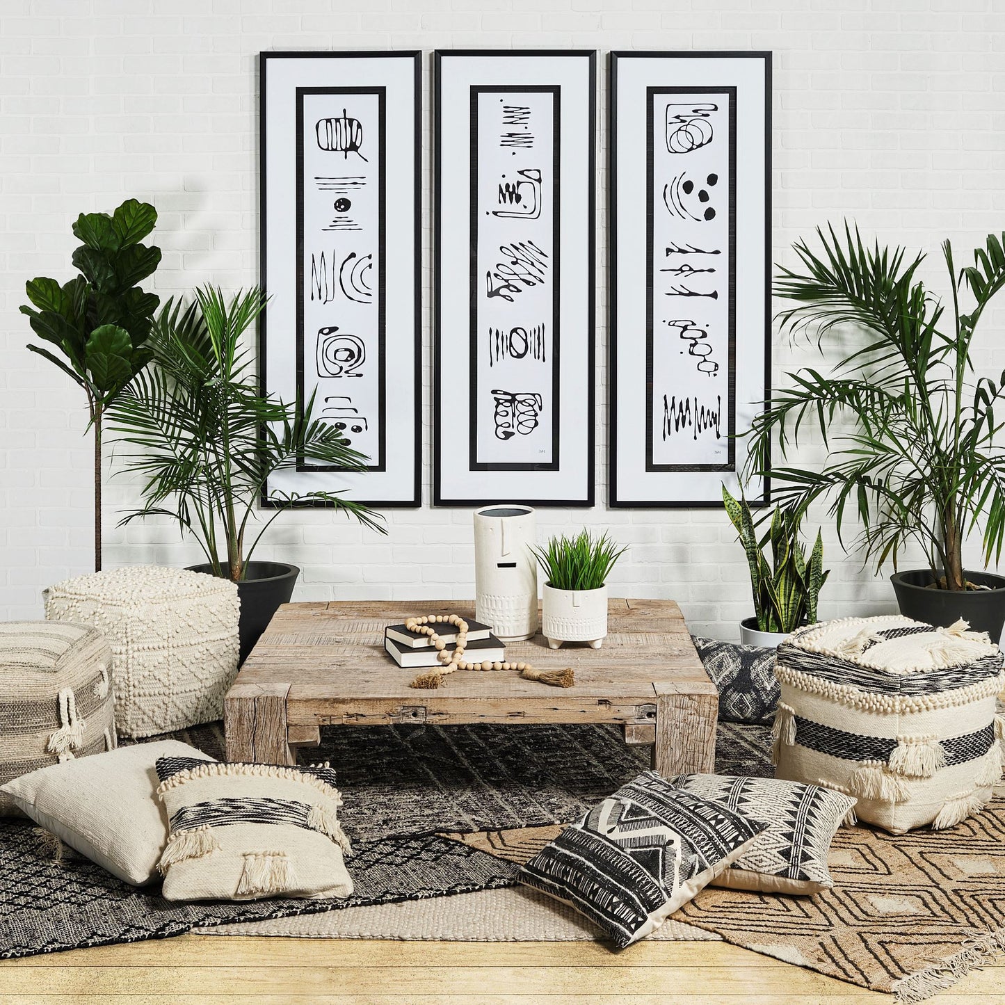 48" Natural Wood Distressed Coffee Table