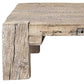 48" Natural Wood Distressed Coffee Table