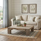 48" Natural Wood Distressed Coffee Table