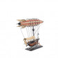 12" Pink And Orange Metal Hand Painted Model Airplane Tabletop Sculpture