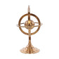 8" Bronze Metal Armillary Sphere Tabletop Sculpture