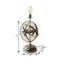 17" Bronze Metal Standard Table Lamp